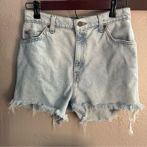 Light Blue Levi’s Frayed Shorts